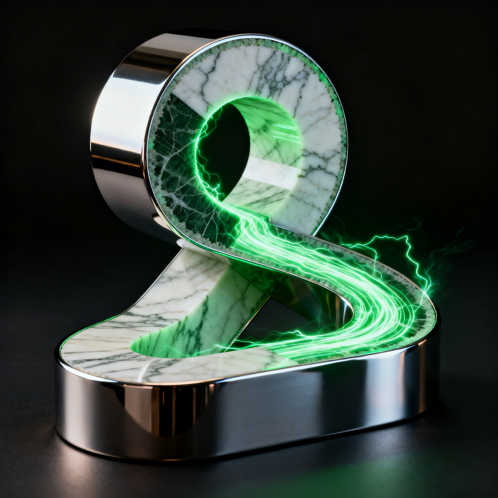 Marble Mobius with flowing energy